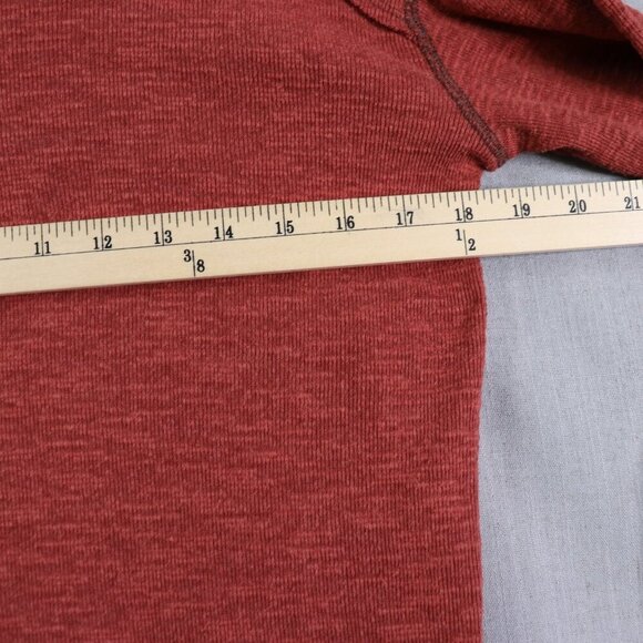 Free People Tunic Top Womens S Split Back Burnt Orange Turtleneck Slub Knit - Picture 7 of 9